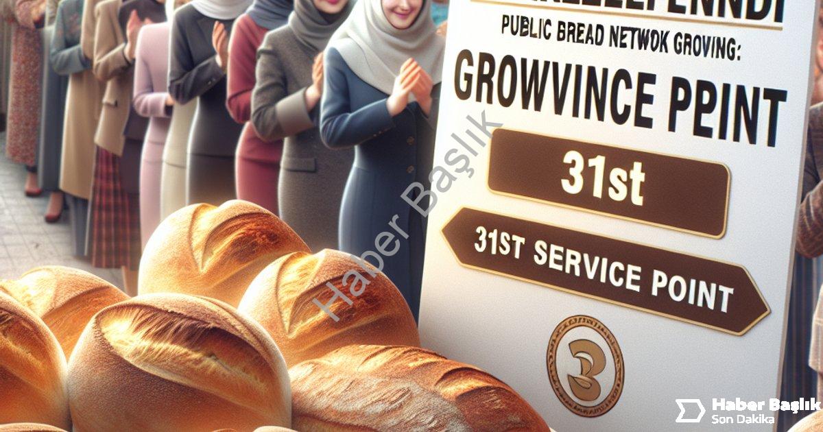 "Merkezefendi Halk Ekmek Ağı Büyüyor: 31. Hizmet Noktası Açıldı" başlıklı haber için fotorealistik,