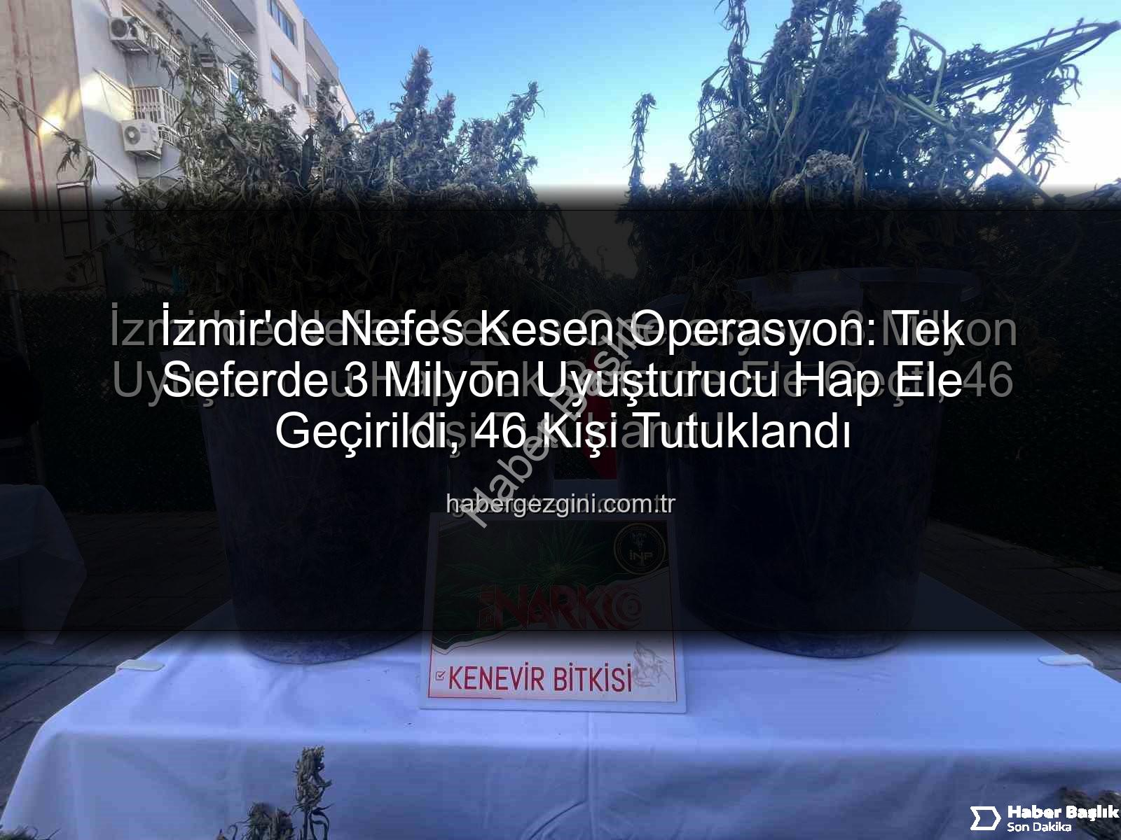 uyuşturucu hap - İzmir'de Nefes Kesen Operasyon: Tek Seferde 3 Milyon Uyuşturucu Hap Ele Geçirildi, 46 Kişi Tutuklandı