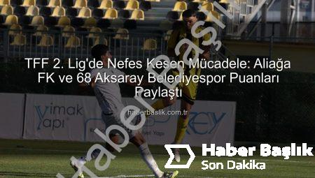 TFF 2. Lig’de Nefes Kesen Mücadele: Aliağa FK ve 68 Aksaray Belediyespor Puanları Paylaştı