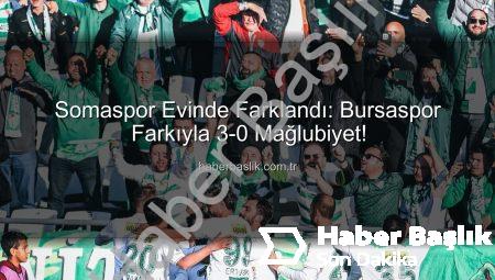 Somaspor Evinde Farklandı: Bursaspor Farkıyla 3-0 Mağlubiyet!