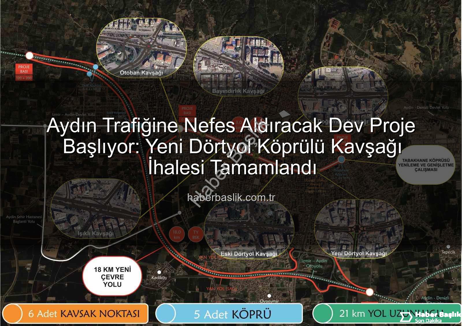 Yeni Dörtyol Kavşağı - Aydın Trafiğine Nefes Aldıracak Dev Proje Başlıyor: Yeni Dörtyol Köprülü Kavşağı İhalesi Tamamlandı